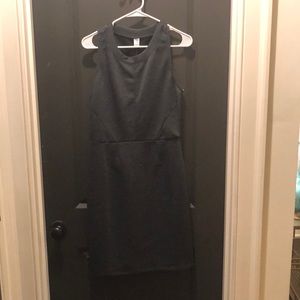 Charcoal knit pencil dress